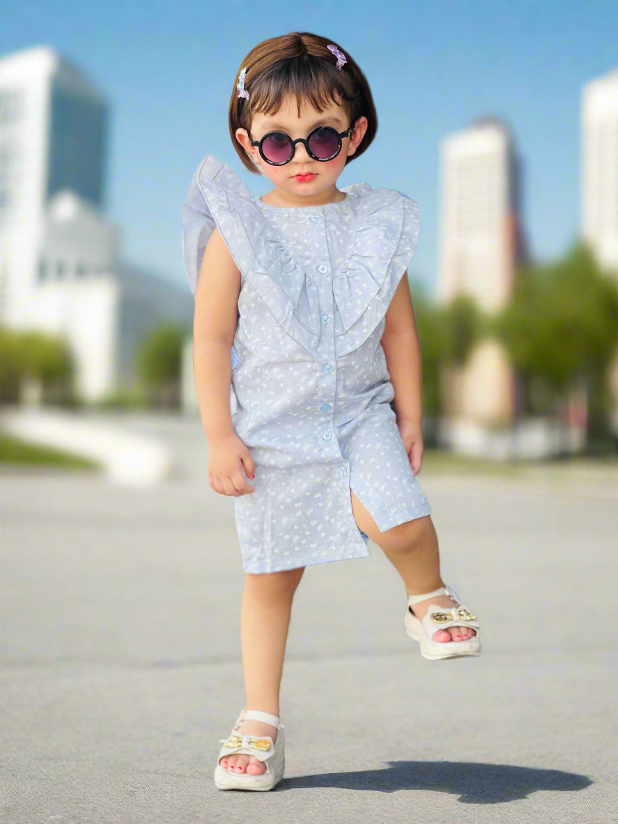 Sky | Ruffle Dress