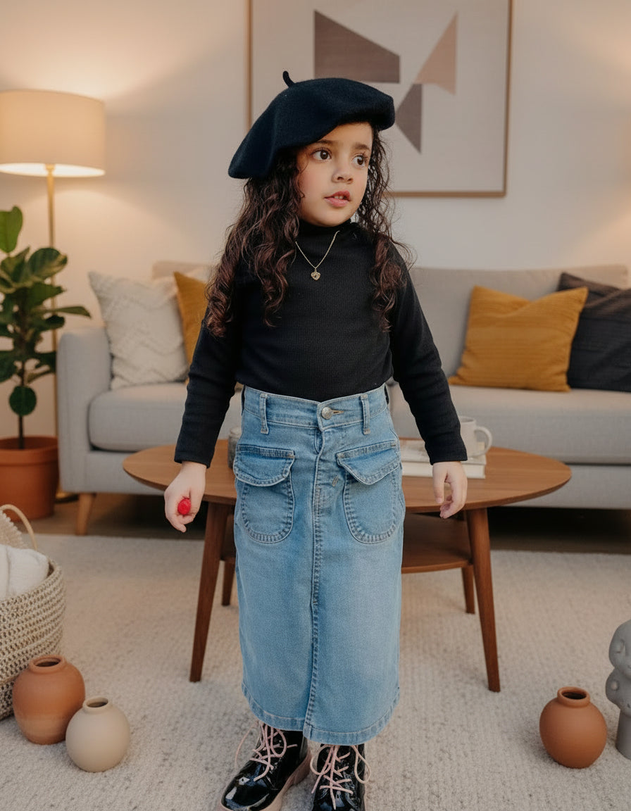 Kids Denim Skirts: Ultimate Styling Guide for Black & Blue Skirts