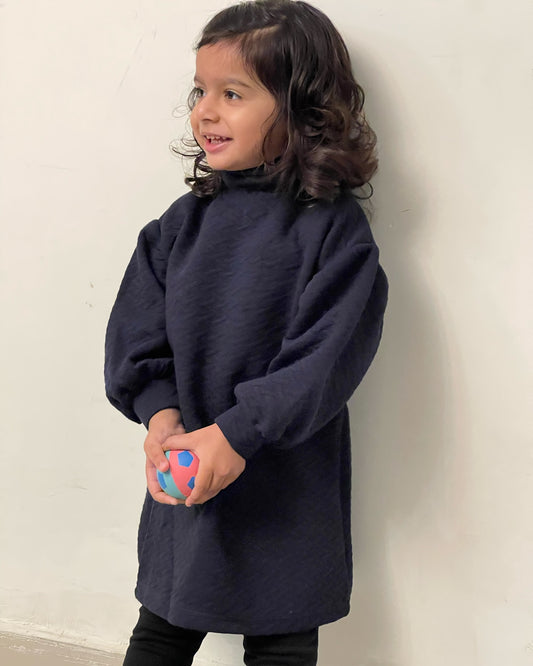 Long Turtle Neck | Navy Blue