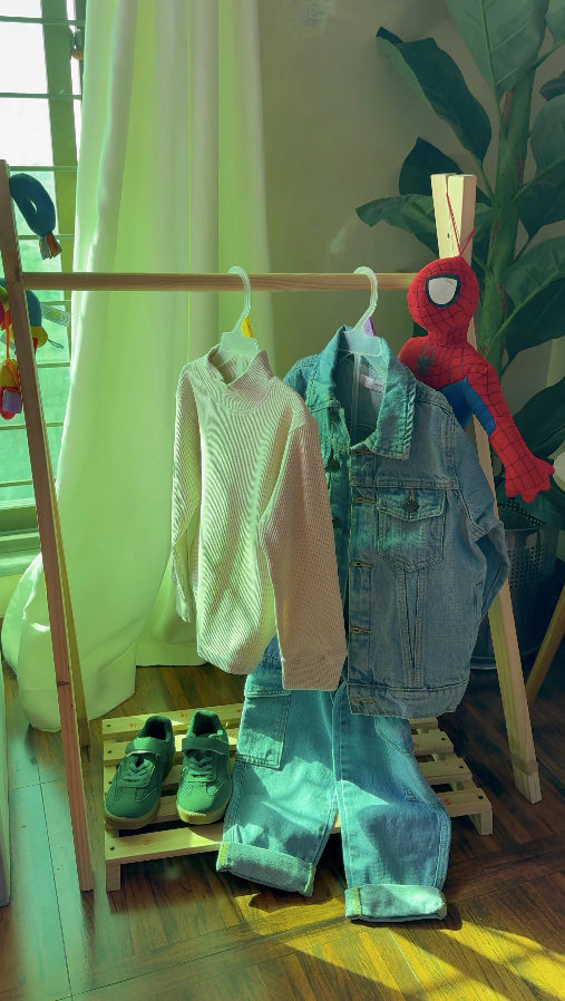 Denim Cargo Pants for kids | Light wash | Unisex